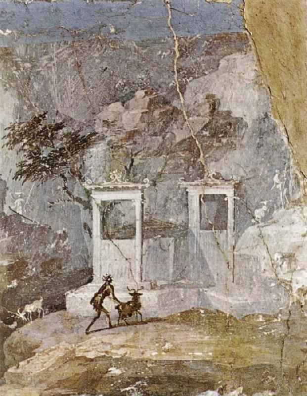 unknow artist Wall painting a pastoral scene in the romantic style,from pompeii